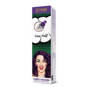Streax Professional – Hold & Play Funky Colours – Crazy Violet (100gm)