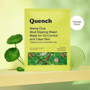Quench – Mama Cica Mud Dipping Sheet Mask For Oil Control And Clear Skin (23ML)