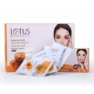 Lotus Herbals – Radiance Boost Ubtan Gold Facial Kit 4 In 1