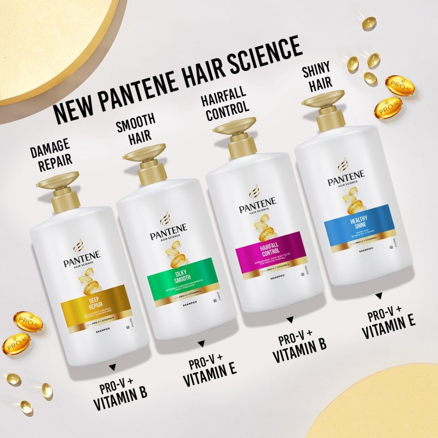 Pantene – Silky Smooth With Pro – V + Vitamin V Shampoo (1L) - Image 3