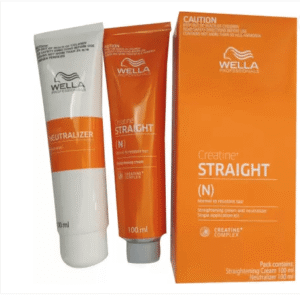 Wella Professionals – Creatine Straight (N) for Normal to Resistant Hair Straightening Cream and Neutralizer Single Application Kit (200mL)
