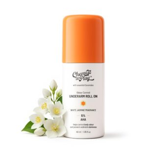 Chemist At Play – 5% AHAs + Vitamin C Underarm Roll On (White Jasmine Fragrance) (40ml)